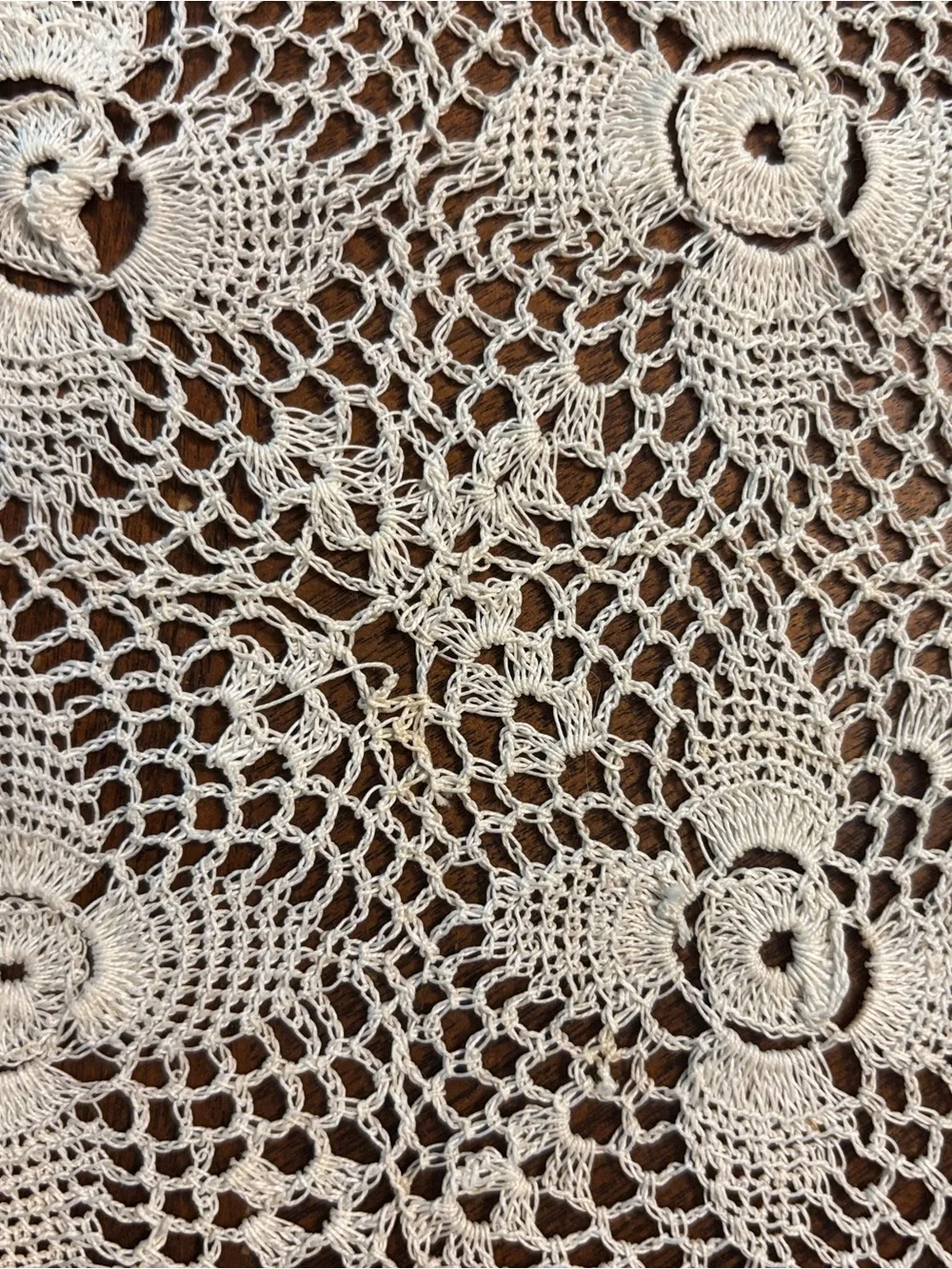Handmade Crochet Lace Table Runner in Ivory